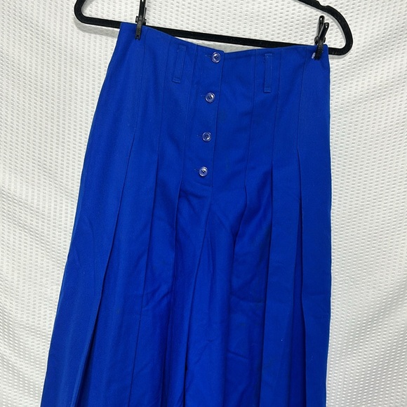 Daniel Hechter Paris Wool Pleats wide legs pants Size 8 - Picture 16 of 17